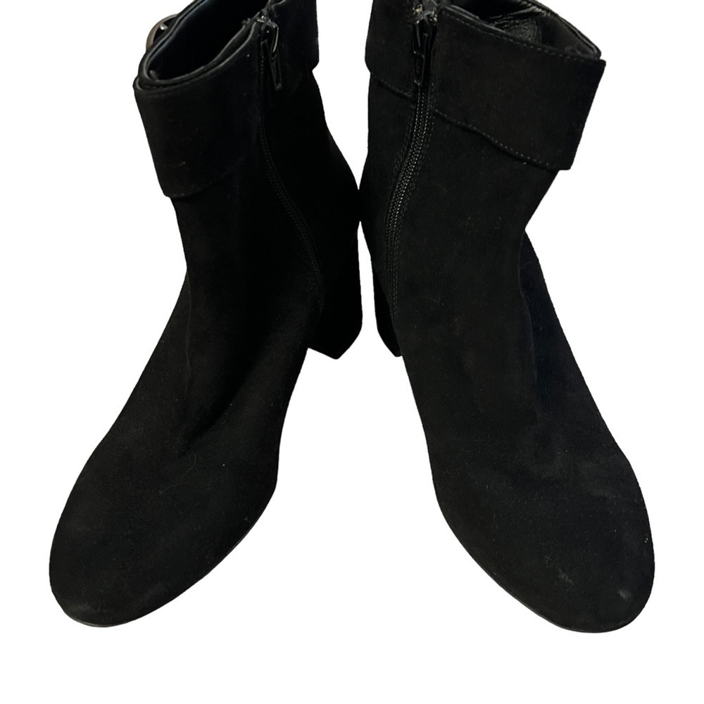 FORMENTINI Made in Italy Black Suede Leather Ankle Boots, Size 38 (US 7) - Picture 9 of 16